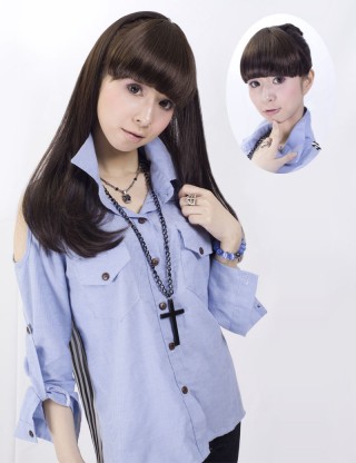 Wigs2you 半假髪 日本正品 長 直 可愛 清純 時尚 甜美W-816 